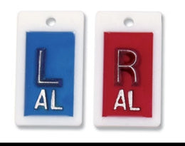 Alimed X-Ray Marker Set 5/8 Inch Blue / Red Left / Right 1 Set - Each - 2970012987-EA