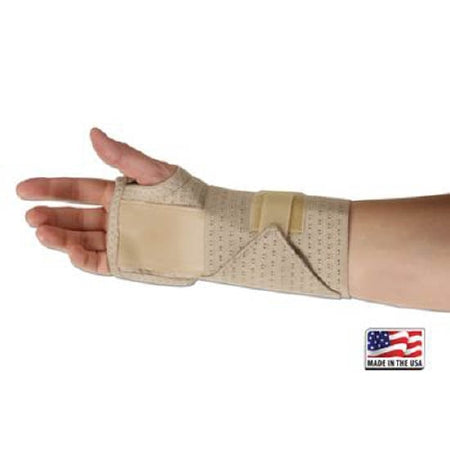 Patterson Medical Supply Cock-Up Wrist Brace Core Ambidextrous Elastic Left or Right Hand Beige X-Large - Each - 567166-EA