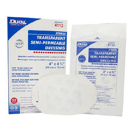Dukal Transparent Film Dressing Dukal™ 4 X 4-3/4 Inch Frame Style Delivery Oval Sterile - Box of 50 - 4112-BX