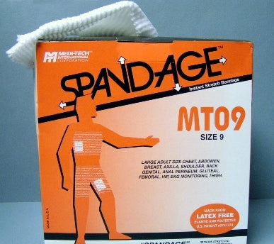 Medi-Tech International Elastic Net Retainer Dressing Spandage™ Tubular Elastic 25 Yard Size 9 Average Chest / Abdomen / Breast / Shoulder NonSterile - Box of 1 - S09-BX