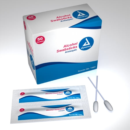 Dynarex Impregnated Swabstick Dynarex® 70% Strength Isopropyl Alcohol Individual Packet NonSterile - Pack of 1 - 1203-PK