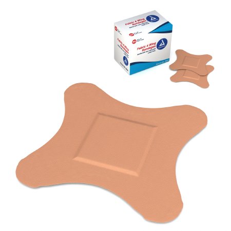 Dynarex Adhesive Strip Dynarex 3 X 3 Inch Fabric 4-Wing Tan Sterile - Case of 1200 - 3620-CS