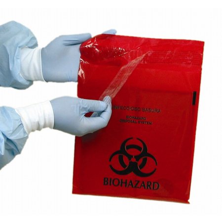 Unimed - Midwest Biohazard Waste Bag Unimed - Midwest 1.4 Quart Red Bag 9 X 10 Inch - Box of 100 - MRWB142316-BX