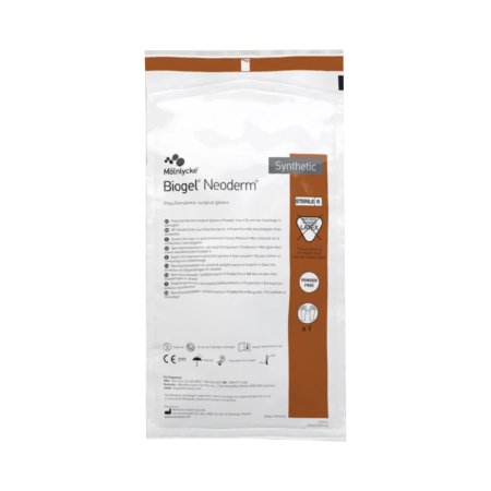 Molnlycke Surgical Glove Biogel® NeoDerm® Size 7 Sterile Polyisoprene Standard Cuff Length Micro-Textured Light Brown Not Chemo Approved - Box of 50 - 42970-BX