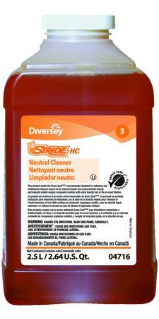 Lagasse Floor Cleaner Diversey™ Stride® Liquid 2.5 Liter Bottle Citrus Scent Manual Pour - Case of 2 - DVS904716-CS