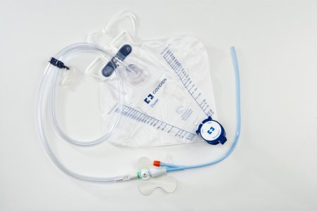 Cardinal Indwelling Catheter Tray Dover™ Foley 16 Fr. 5 cc Balloon Hydrogel Coated Silicone - Each - PP16SD-EA