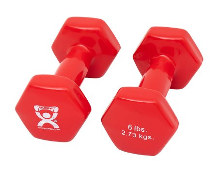Fabrication Enterprises Dumbbell Pair Hexagon Heads CanDo® 6 lbs. - Pair - 10-0555-2-PR