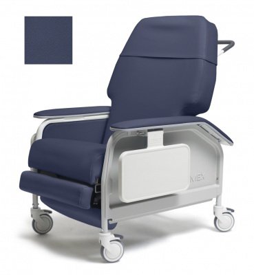 Graham-Field Extra-Wide Clinical Care Recliner Lumex® Imperial Blue Four Tente® Swivel Caster, Three Locking Caster - Each - FR587W432-EA