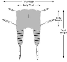 Graham-Field Universal Sling SURELIFT™ 6 Point With Head Support Large 400 lbs. Weight Capacity - Each - UMH833-EA