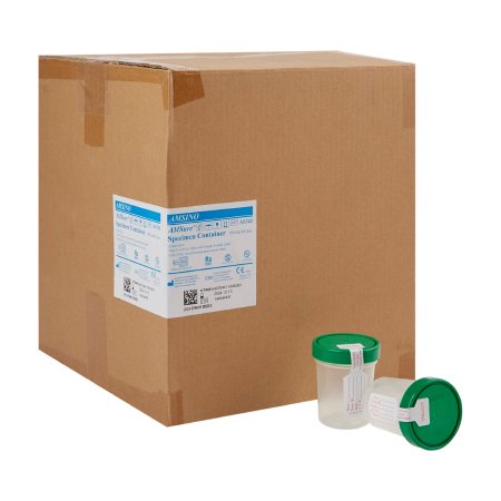 Amsino International Specimen Container AMSure® 120 mL (4 oz.) Screw Cap Patient Information Sterile - Case of 100 - AS341-CS