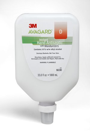 3M Hand Sanitizer 3M™ Avagard™ D 1,000 mL Ethyl Alcohol Gel Dispenser Refill Bottle - Case of 5 - 9230-CS