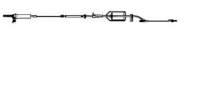 BD IV Pump Set Alaris® Pump 1 Port 20 Drops / mL Drip Rate With Filter 116 Inch Tubing - Case of 20 - 2465-0007-CS