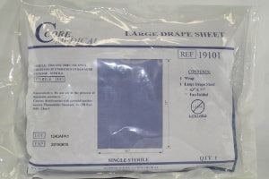 C-Core Medical General Purpose Drape Large Fan Fold Drape Sheet 63 W X 77 L Inch - Case of 48 - 19101-CS