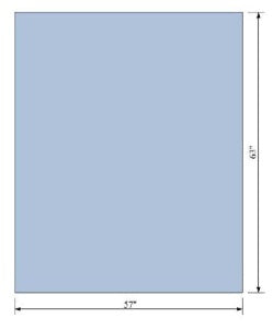 C-Core Medical General Purpose Drape Three-Quarter Fan Fold Drape 57 W X 63 L Inch - Case of 36 - 19127-CS