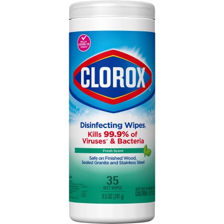 The Clorox Company Clorox® Surface Disinfectant Premoistened Manual Pull Wipe 35 Count Canister Fresh Scent NonSterile - CT/1 - 01593-CT