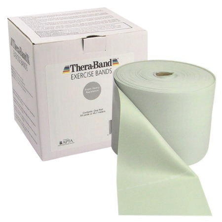 Fabrication Enterprises Exercise Resistance Band TheraBand® Silver 5 Inch X 50 Yard 2X-Heavy Resistance - Each - 10-1018-EA