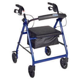 Fabrication Enterprises 4 Wheel Rollator drive™ Blue Folding Aluminum Frame - Each - 43-2150-EA