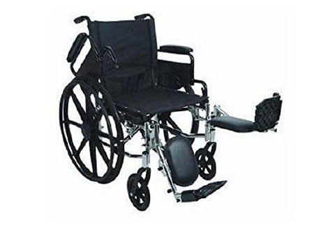 Graham-Field Lightweight Wheelchair Traveler® L4 High Strength Dual Axle Desk Length Arm Elevating Legrest Black Upholstery 20 Inch Seat Width Adult 250 lbs. Weight Capacity - Each - 3F020330-EA