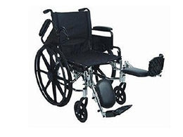 Graham-Field Lightweight Wheelchair Traveler® L4 High Strength Dual Axle Desk Length Arm Elevating Legrest Black Upholstery 20 Inch Seat Width Adult 250 lbs. Weight Capacity - Each - 3F020330-EA