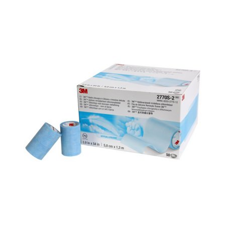 3M Medical Tape 3M™ Micropore™ S Blue 2 Inch X 1-1/2 Yard Silicone NonSterile - Roll of 1 - 2770S-2-RL