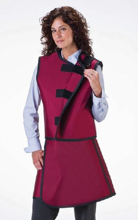 Wolf X-Ray X-Ray Apron with Thyroid Collar Navy Blue Wraparound Style Medium - Each - 66082-22-EA