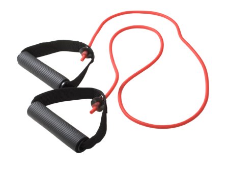 Fabrication Enterprises Exercise Resistance Tubing with Handles CanDo® Red 48 Inch Length Light Resistance - Each - 10-5562-EA