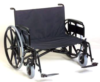 Graham-Field Bariatric Wheelchair Regency XL 2000 Heavy Duty Dual Axle Full Length Arm Swing-Away Footrest Black Upholstery 24 Inch Seat Width Adult 700 lbs. Weight Capacity - Each - 67242240-EA
