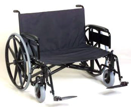 Graham-Field Bariatric Wheelchair Regency XL 2000 Heavy Duty Dual Axle Full Length Arm Swing-Away Footrest Black Upholstery 24 Inch Seat Width Adult 700 lbs. Weight Capacity - Each - 67242240-EA