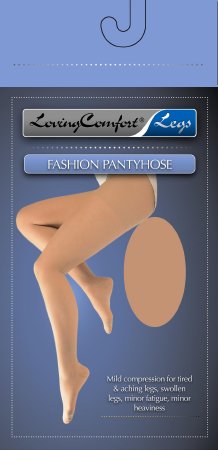 Scott Specialties Compression Pantyhose Loving Comfort® Waist High Petite Beige Closed Toe - Each - 1657 BEI PT-EA