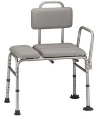 Alimed Alimed Bath Transfer Bench Arm Rail 17 to 21 Inch Seat Height 400 lbs. Weight Capacity - Each - 70040-EA