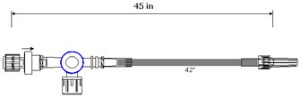 ICU Medical IV Extension Set 45 Inch Tubing Without Filter - Case of 50 - B5597-CS