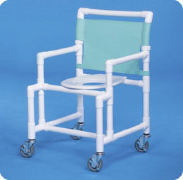 IPU Shower Chair Original Fixed Arms PVC Frame Mesh Backrest 25-1/2 Inch Seat Width 350 lbs. Weight Capacity - Each - SC9200 MS-EA