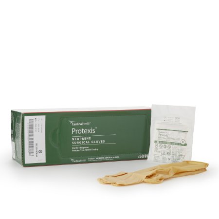 Cardinal Surgical Glove Protexis™ (formerly Duraprene™ Plus ) Size 8 Sterile Polychloroprene Standard Cuff Length Smooth Ivory Chemo Tested - Case of 200 - 2D73DP80-CS