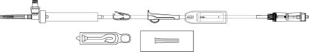 ICU Medical Primary IV Administration Set ICU Gravity 1 Port 20 Drops / mL Drip Rate With Filter 30 Inch Tubing - Case of 50 - CH3128-CS