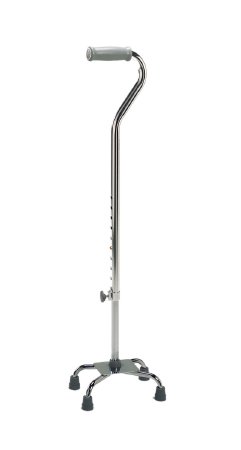 Fabrication Enterprises Large Base Quad Cane Fabrication Enterprises Aluminum 30 to 39 Inch Height Chrome - Each - 43-2040-EA