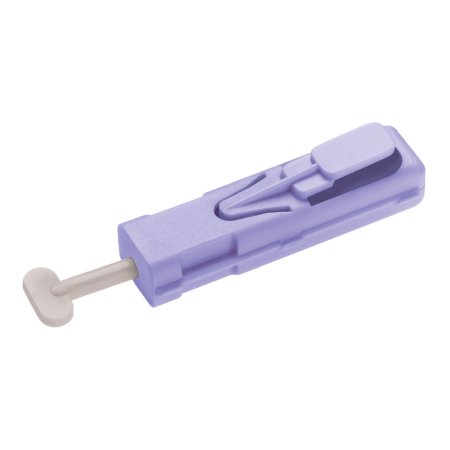 Owen Mumford Safety Lancet Unistik 2 28 Gauge Retractable Push Button Activation Finger - Box of 100 - AT 0742-BX