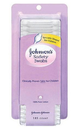Johnson & Johnson Consumer Swabstick Johnsons® Cotton Tip Cotton Shaft 3 Inch NonSterile 185 per Pack - Case of 4440 - 10381370029486-CS