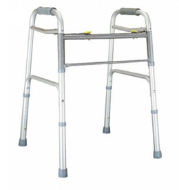 Graham-Field Bariatric Dual Release Folding Walker Adjustable Height Lumex® Imperial Collection Aluminum Frame 600 lbs. Weight Capacity 31 to 38 Inch Height - Each - 604070A-1-EA