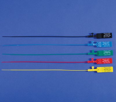 Health Care Logistics Secure-Pull Tear Tab Seal Health Care Logistics Tear Tab Seal Blue Polypropylene Plastic 14-1/4 Inch - Pack of 100 - 8131-PK