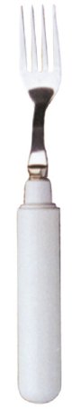 Fabrication Enterprises Fork Comfort Grip Straight White - Each - 61-0041-EA