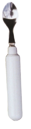 Fabrication Enterprises Teaspoon Comfort Grip Straight White - Each - 61-0042-EA