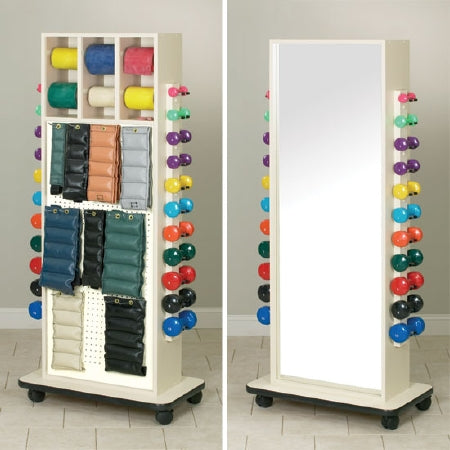 Clinton Industries Mirrored Weight Rack MirrorRac 18 X 31-1/2 X 72 Inch - Each - 6154-EA
