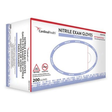Cardinal Exam Glove FLEXAL™ Nitrile Small NonSterile Nitrile Standard Cuff Length Textured Fingertips Blue Chemo Tested - Case of 2000 - 88TN02S-CS