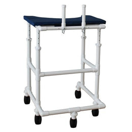 MJM International Platform Walker with Wheels Adjustable Height 400 Series PVC Frame 38 to 50 Inch Height - Each - 450-ADULT-EA