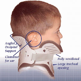 Ossur Rigid Cervical Collar NecLoc® Preformed Infant (0 to 24 Months) Size P1 Two-Piece / Trachea Opening - Each - NL-P1-EA