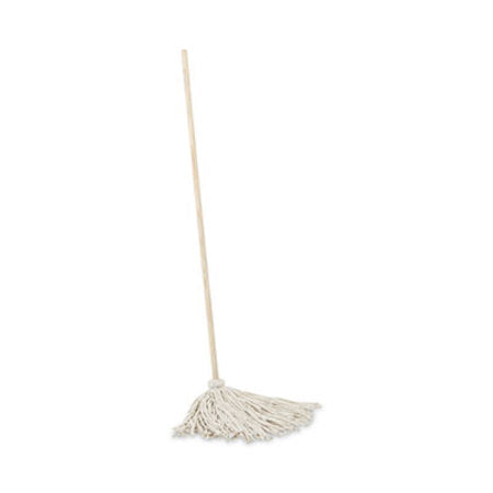 Boardwalk® Handle/Deck Mops, 16 oz White Cotton Head, 48" Oak Wood Handle - CT/1 - BWK-116C-CT
