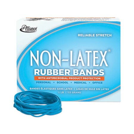 Alliance® Antimicrobial Non-Latex Rubber Bands, Size 33, 0.04" Gauge, Cyan Blue, 4 oz Box, 180/Box - Box of 1 - ALL-42339-BX