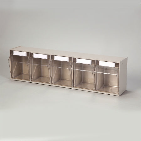 Health Care Logistics Tilt Front Bin Tilters® White Plastic 5-1/4 X 6-1/2 X 23-5/8 Inch - Each - 1205W-EA