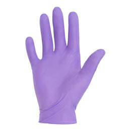 O&M Halyard Inc Exam Glove Purple Nitrile® Bulk Medium NonSterile Nitrile Standard Cuff Length Textured Fingertips Purple Not Rated - Case of 1000 - 50852-CS