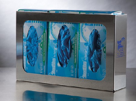 Health Care Logistics Glove Box Holder Horizontal Mounted 3-Box Capacity Silver 4 X 10 X 16-1/8 Inch Steel - Each - 7474-01-EA